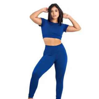 Manga Calça Croped Conjunto Fitness Exercício Academia | 901.853 - Orquidea