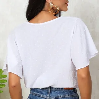 Blusa feminina tecido duna com estampa de pipoca - Púrpura