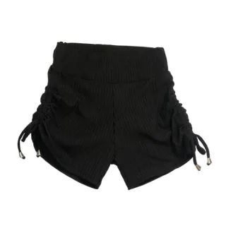 Revenda Short Canelado Feminino em Malha - Verde Militar