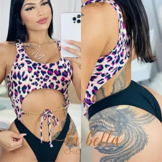 Biquíni Neon Asa Delta Amarrar Lateral - Gringo Anitta - Anita Vermelho Texturizado