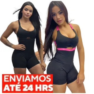 Suplex Bojo Treino Academia Feminino Macaquinho - Macaquinho Preto