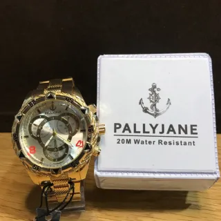 Mod1/4 Pallyjane - Relógio Masculino Prova D´Água - Dourado/Preto/Azul-Mod4