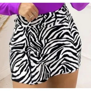 Saia Feminino Estampados Cintura Alta Forrado Fenda Lateral - Xadrez