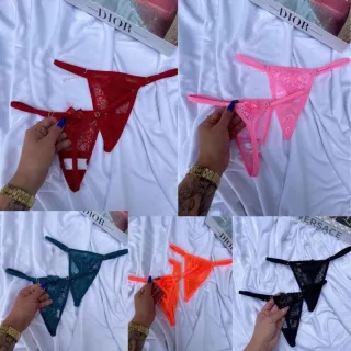 Anitta Kit 3 Tanguinhas Sexy Rendadas - Super Fio Dental Lação - Cores Sortidas