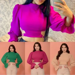 Luxuoso Cropped - Compre Online na Raryel - FUSCIA