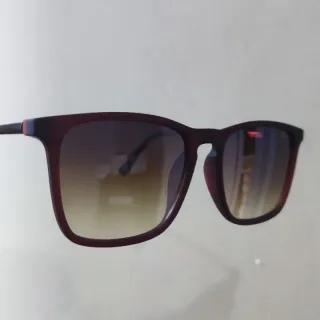 Óculos de sol Quadrado Retangular Minimalista Masculino - degrade brilhate