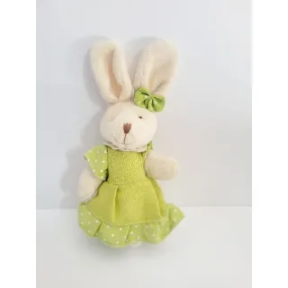 Pelúcia Coelha de Páscoa 17,5cm - Promoção Imperdível! - Verde poa branco