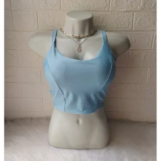 Blusa Cropped Feminina com Tiras nas Costas e Alcinha - Blogueirinha - Verde água