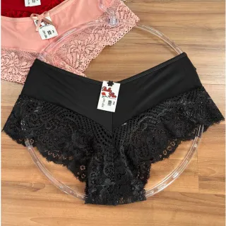 Moda íntima feminina: Kit com 5 Calcinhas de Renda Box Shortinho Cueca Boxer Linda Lingerie - sortidas