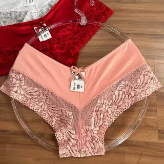 Moda íntima feminina: Kit com 5 Calcinhas de Renda Box Shortinho Cueca Boxer Linda Lingerie - sortidas