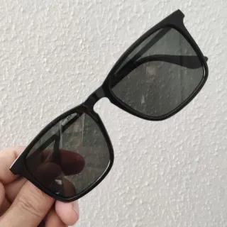 Óculos de sol Quadrado Retangular Minimalista Masculino - degrade brilhate