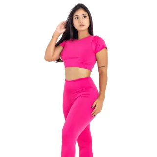 Manga Calça Croped Conjunto Fitness Exercício Academia | 901.853 - Orquidea
