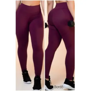 Calça Ciclista Suplex em Cores Preta, Cinza e Coloridas - Cós Alto - Bordô