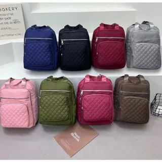Grande Capacidade Mochila Feminina Nylon Impermeável Trabalho Casual - 519 Cor aleatório