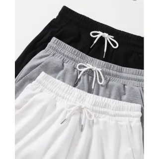 Short Moletom feminino cós elástico Plus Size G5 - Kit 3 unidades - Preto, Marrom, Nude