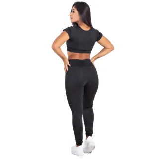 Manga Calça Croped Conjunto Fitness Exercício Academia | 901.853 - Orquidea
