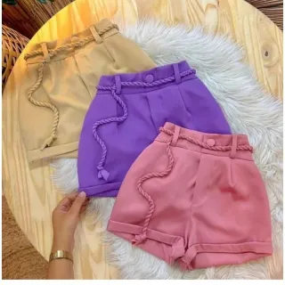 Cordinha shorts alfaiataria feminino