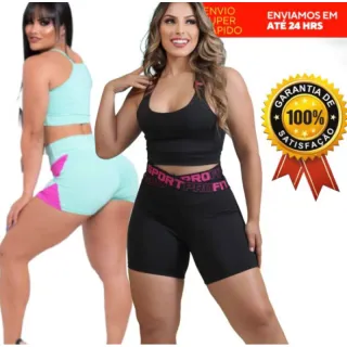 Conjunto Fitness Feminino Academia Suplex Cores - Azul Claro