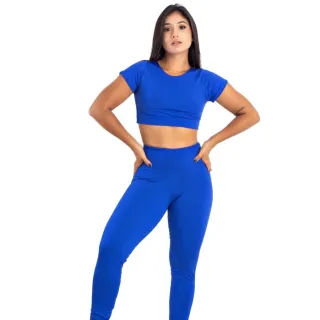 Manga Calça Croped Conjunto Fitness Exercício Academia | 901.853 - Orquidea