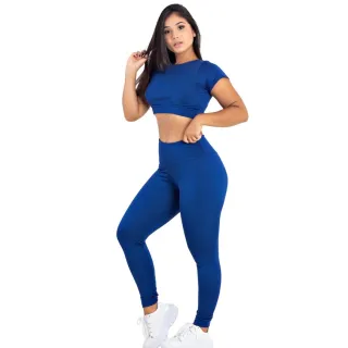 Manga Calça Croped Conjunto Fitness Exercício Academia | 901.853 - Orquidea