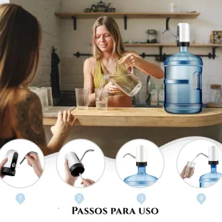 Carregador Universal USB para Galão de Água - Bomba Elétrica - Único