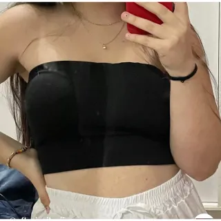 Moda Envio! Blusa Feminina Cropped Decote V Tendências Blogueira - Preto