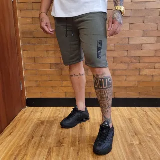 Treino Academia Kit 4 Bermudas Masculinas Elástico Amarração Moletinho Moletom - G