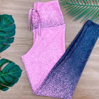 Legging Fitness Cintura Alta com Cordão - Ideal para Academia e Caminhada - Estampa 19