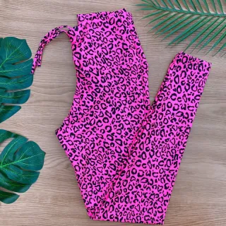 Legging Fitness Cintura Alta com Cordão - Ideal para Academia e Caminhada - Estampa 19