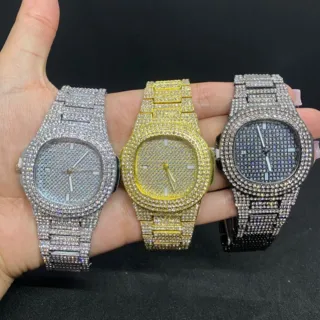 Strass Masculino Relógio Com