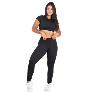 Manga Calça Croped Conjunto Fitness Exercício Academia | 901.853 - Orquidea