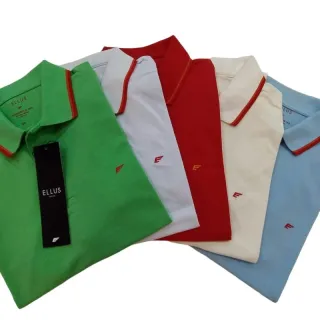 ELLUS Camisa Polo: Cores Variadas - Azul Marinho