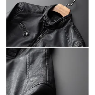 Pronta Entrega Jaqueta Masculina Couro Executivo Elegante Resistente Slim Luxo - Preto