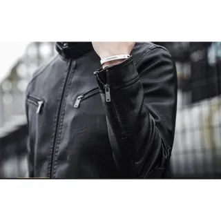 Pronta Entrega Jaqueta Masculina Couro Executivo Elegante Resistente Slim Luxo - Preto