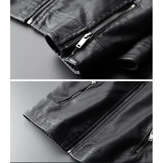 Pronta Entrega Jaqueta Masculina Couro Executivo Elegante Resistente Slim Luxo - Preto