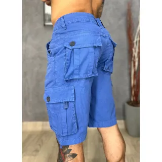 Brim jeans bermuda masculina cargo - Vinho/vermelho