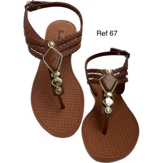 Rasteirinha feminina lirio star sandália - 3 tira I I preto