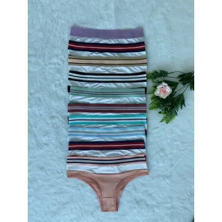 Conjunto de 5 Calcinhas Tanga Confortável Cintura Alta - GG 42/44