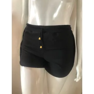 Biquíni Preto Hot Pants - Conjunto 3 Peças com Shorts - Preto