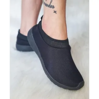 Tênis feminino meia para caminhada, academia e lazer - Nude