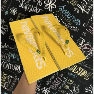 Chinelo masculino japonês quadrado - Amarelo