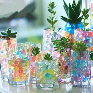 Decoração Festa Água Cresce Planta Bolinhas Gel Orbeez - Branco
