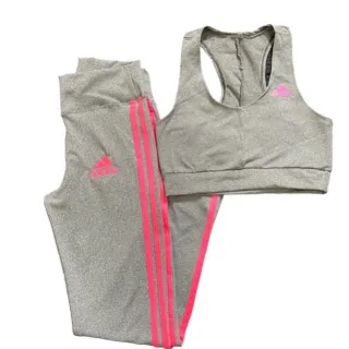 Top Suplex Academia e Conjunto Calça Legging com 3 listras - Verde