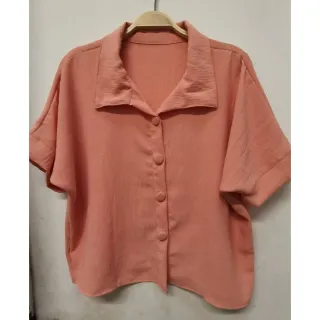 Blusa Feminina Camiseta Social Duna com 4 Botões Encapados - Azul