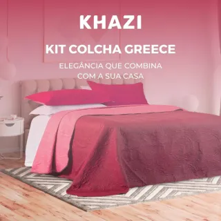 Colcha Dupla Face Macia Luxo Casal Queen King - Rosa