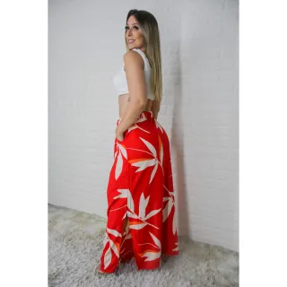 Moda Evangélica - Saia Longa Feminina com Fenda Lateral e Bolso - 49