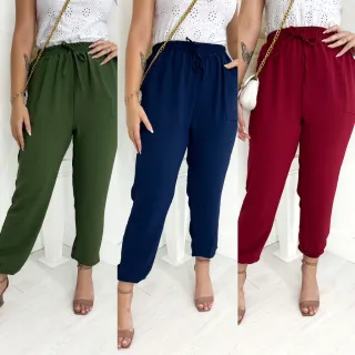 Moda Blogueira: Calça Jogger Feminina Cintura Alta - Marsala