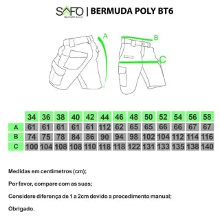 Bermuda Adventure Secagem Rápida Poly Rip Stop Tática Cargo - Preta