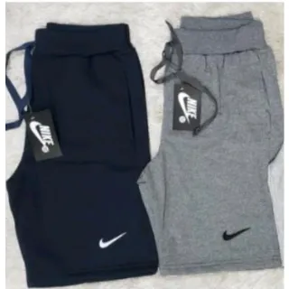 Short Academia Masculino Kit 2 Bermudas Moletom - 1 BM Chumbo