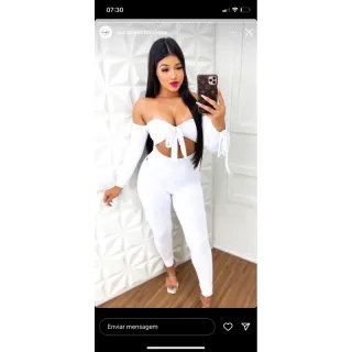 Sabrina tomara que caia macacão - Branco